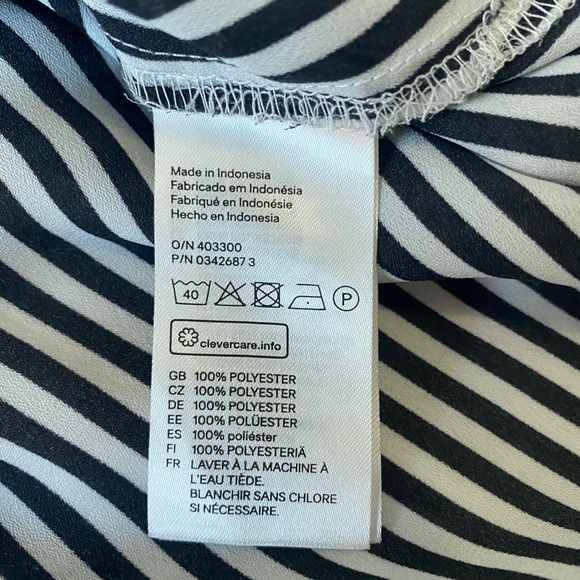 H&M Women Stripes Button Up Blouse Shirt AU8 - Picture 5 of 5